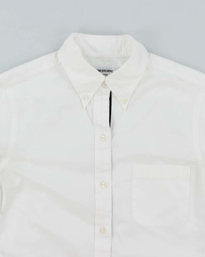 Vintage Thom Browne Plain White Long Sleeve Button Up Shirt - S