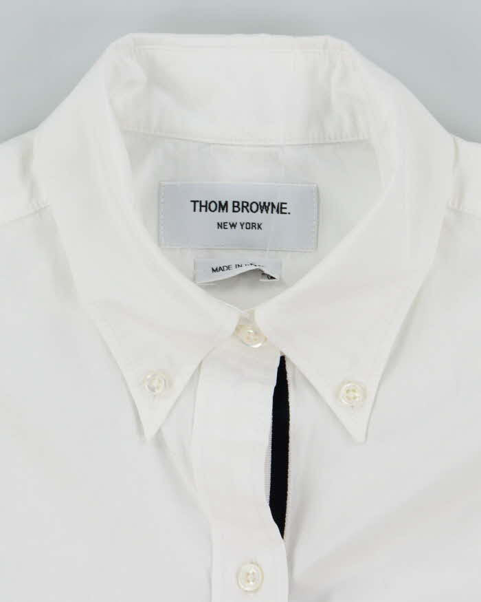 Vintage Thom Browne Plain White Long Sleeve Button Up Shirt - S