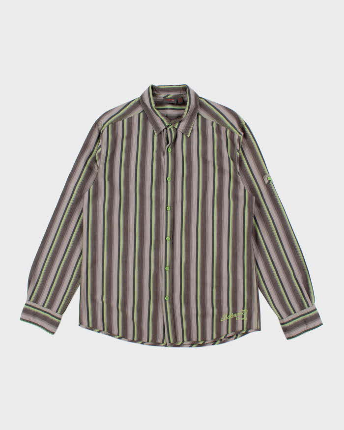 Vintage Y2K Esprit Striped Oversized Button Up Shirt - L