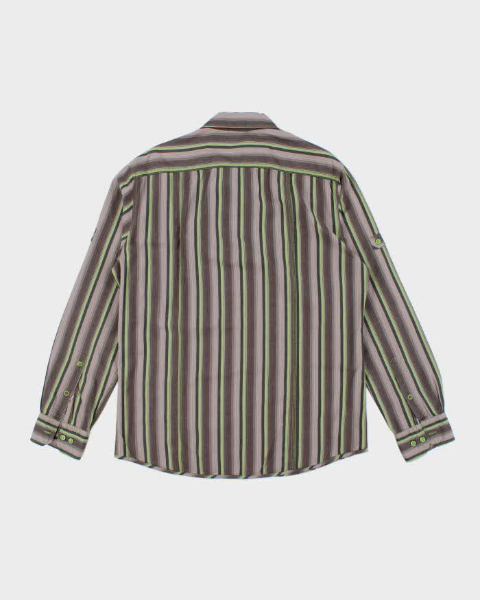 Vintage Y2K Esprit Striped Oversized Button Up Shirt - L