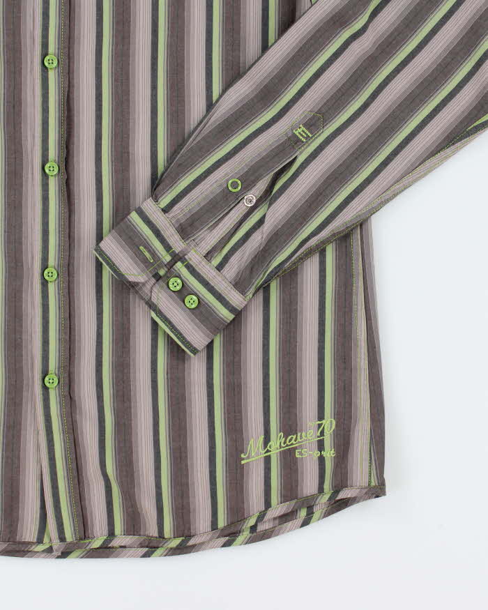 Vintage Y2K Esprit Striped Oversized Button Up Shirt - L