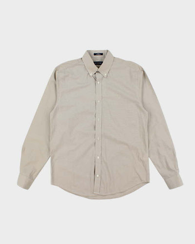 Vintage Y2K Fred Perry Check Long Sleeve Small Logo Shirt - L