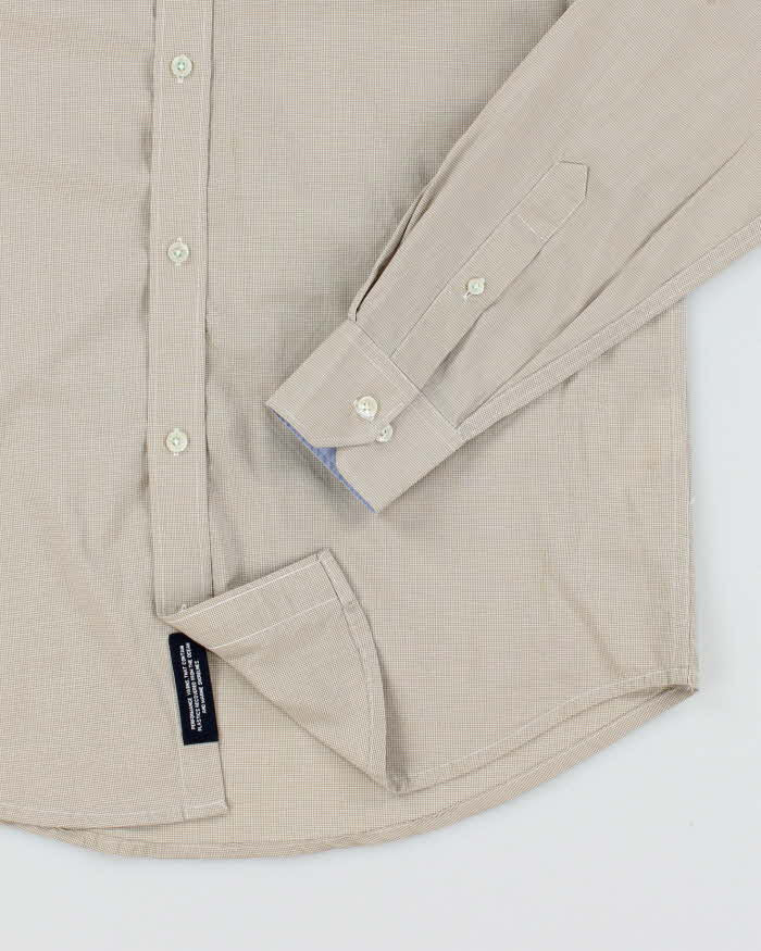 Vintage Y2K Fred Perry Check Long Sleeve Small Logo Shirt - L