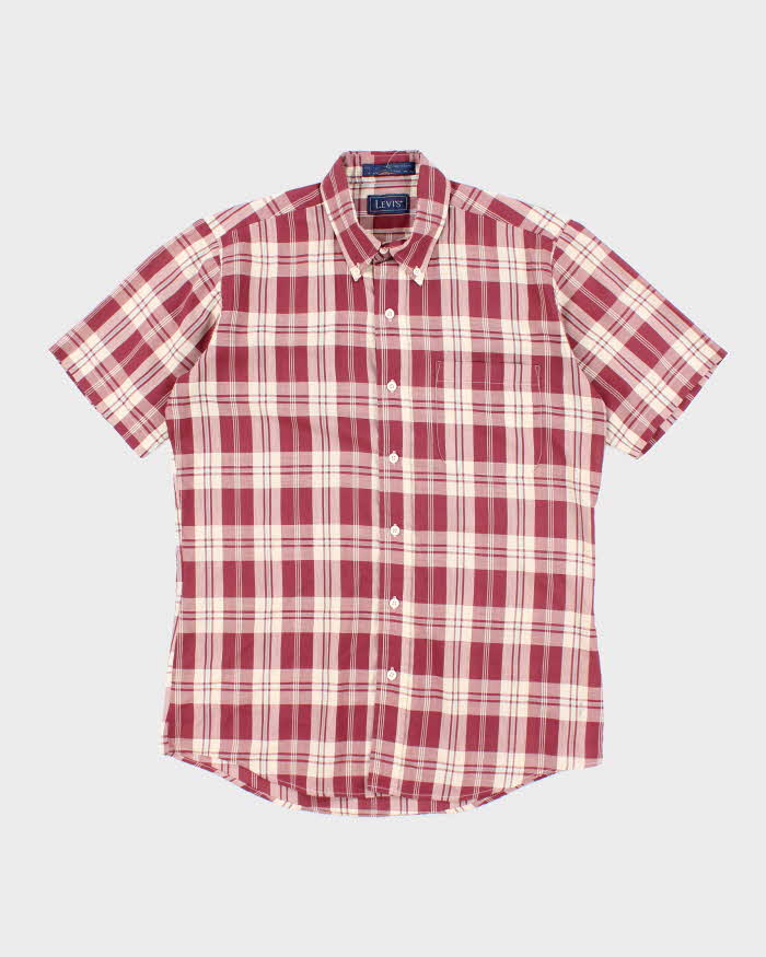Vintage 80s Levi's Short Sleeve Check Shirt - M
