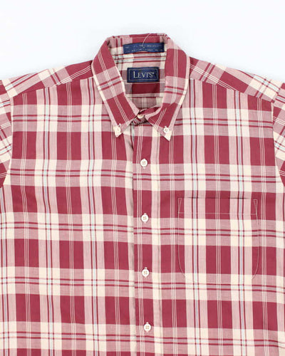 Vintage 80s Levi's Short Sleeve Check Shirt - M
