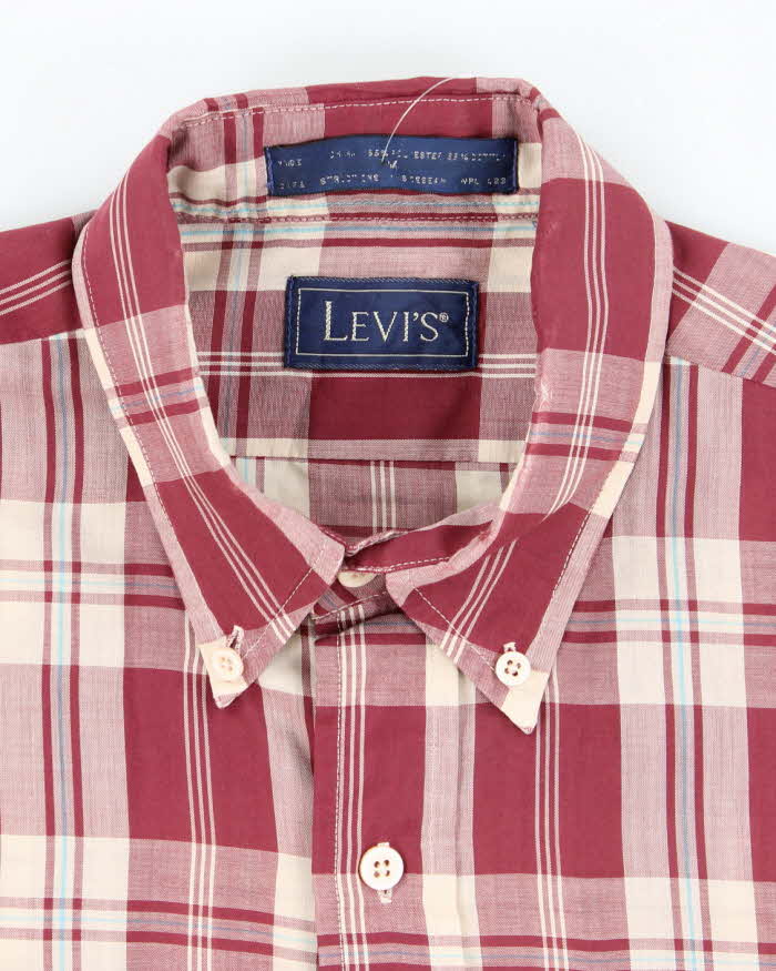 Vintage 80s Levi's Short Sleeve Check Shirt - M