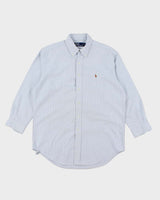 Vintage Ralph Lauren Long Sleeve Stripe Heavyweight Shirt - XL