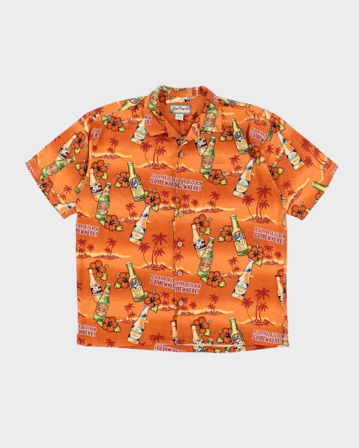 Vintage Big Dogs Silk Hawaiian Oversized Shirt - L