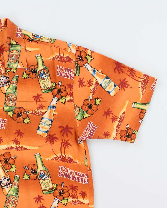 Vintage Big Dogs Silk Hawaiian Oversized Shirt - L