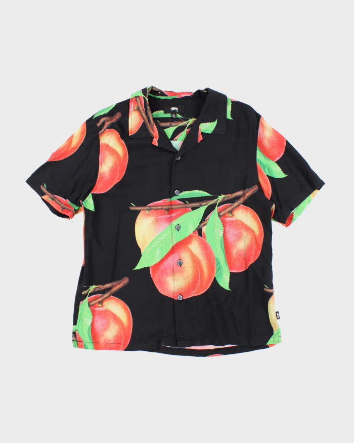 Stussy Hawaiian Peach Pattern Shirt - S – Rokit