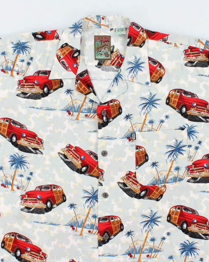Vintage Pineapple Connection Oversized Hawaiian Shirt - L