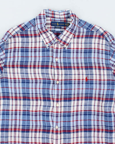 Vintage Ralph Lauren Linen Check Long Sleeve Shirt - XXL