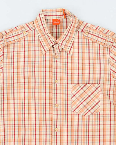 Vintage Hugo Boss Check Long Sleeve Shirt - M
