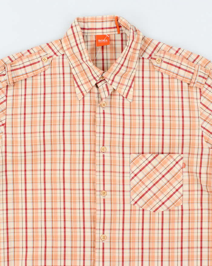 Vintage Hugo Boss Check Long Sleeve Shirt - M