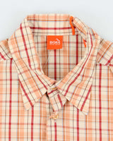 Vintage Hugo Boss Check Long Sleeve Shirt - M
