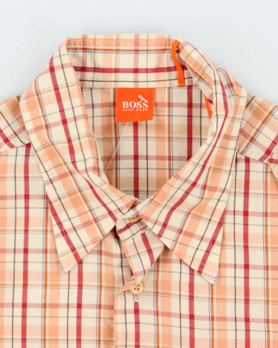Vintage Hugo Boss Check Long Sleeve Shirt - M
