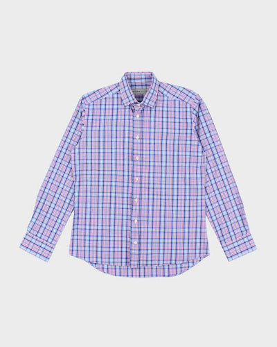 Vintage Etro Check Long Sleeve Shirt - M