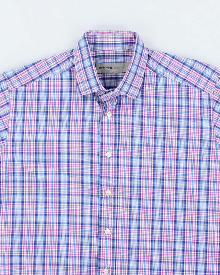 Vintage Etro Check Long Sleeve Shirt - M