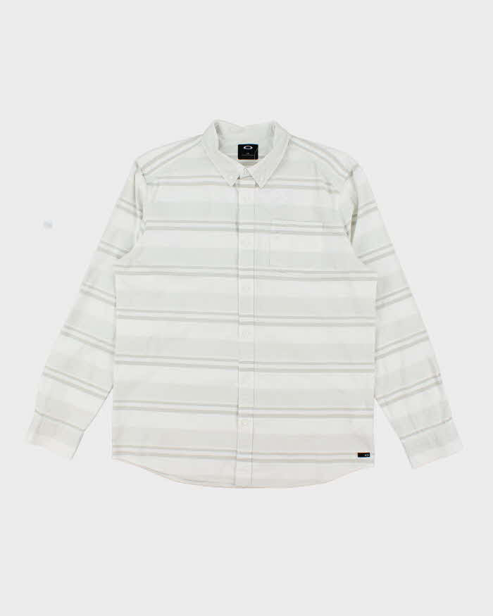 Vintage 2000's Oakley Striped Long Sleeve Shirt - L