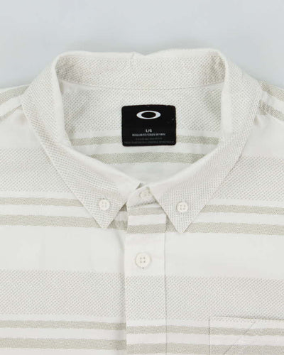 Vintage 2000's Oakley Striped Long Sleeve Shirt - L