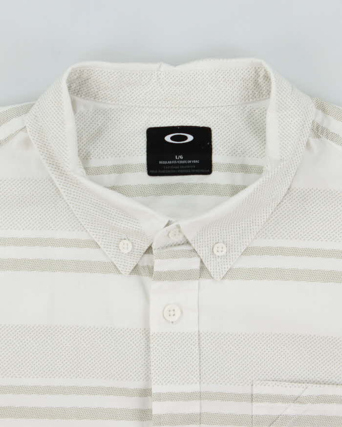 Vintage 2000's Oakley Striped Long Sleeve Shirt - L