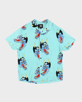 Vintage Y2K Ed Hardy All Over Print Lightweight Hawaiian Shirt - M
