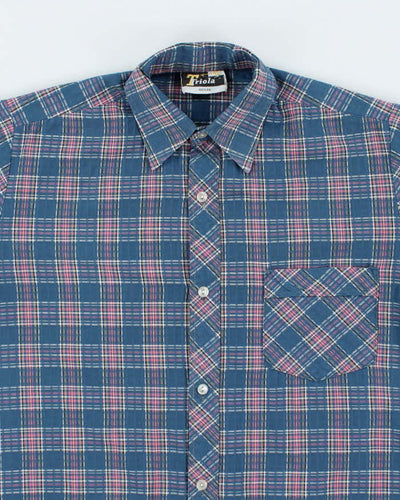Vintage 80's Triola Checked Short Sleeve Shirt - XL