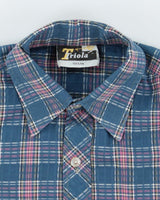 Vintage 80's Triola Checked Short Sleeve Shirt - XL