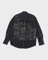 Vintage Y2K International Concepts Embroidered Utility Shirt - L