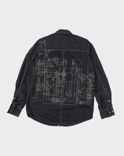 Vintage Y2K International Concepts Embroidered Utility Shirt - L