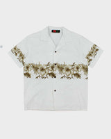Vintage 90's Ali's Floral Printed Cropped Hawaiian Shirt - XL