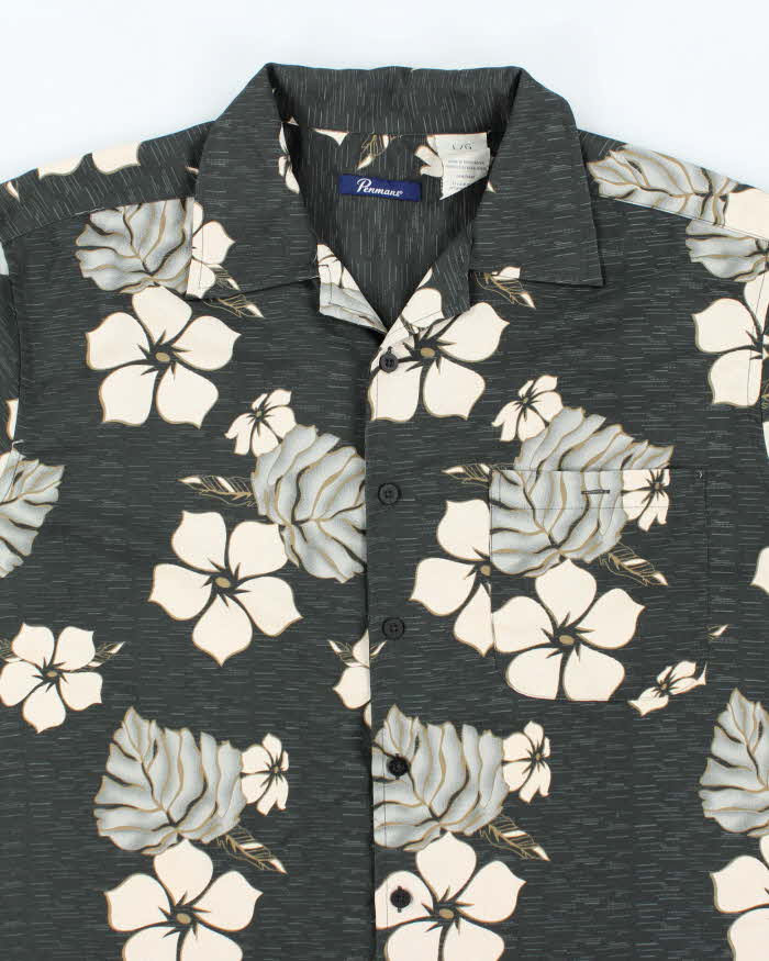 Vintage Penmans Floral Graphic Lightweight Hawaiian Shirt - L