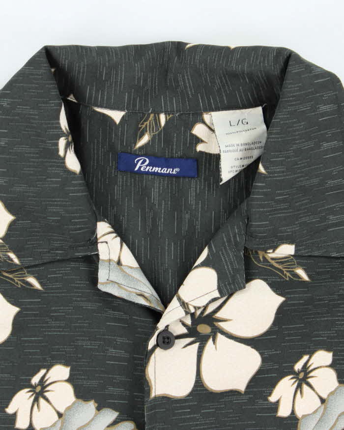 Vintage Penmans Floral Graphic Lightweight Hawaiian Shirt - L