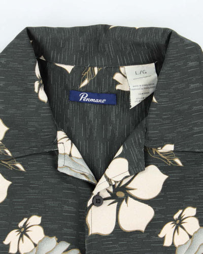 Vintage Penmans Floral Graphic Lightweight Hawaiian Shirt - L