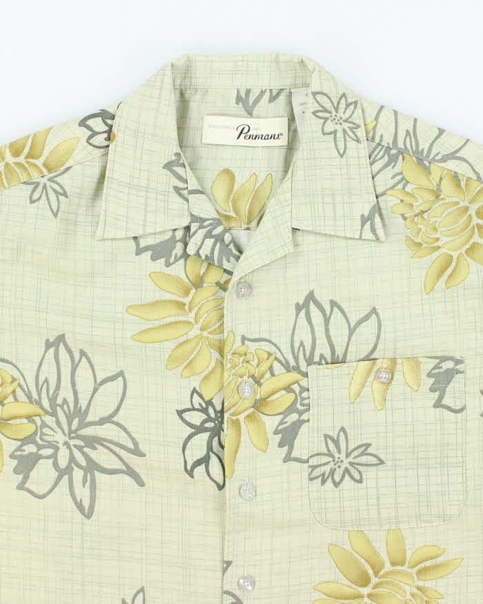 Vintage Penmans Floral Striped Patterned Hawaiian Shirt - S