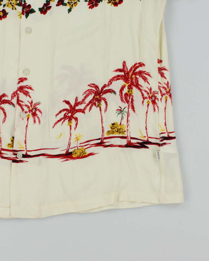 Vintage Y2K Guess Hula Girl Printed Hawaiian Shirt - L