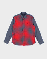 Vintage 2000's Fred Perry Patterned Long Sleeve Shirt - M