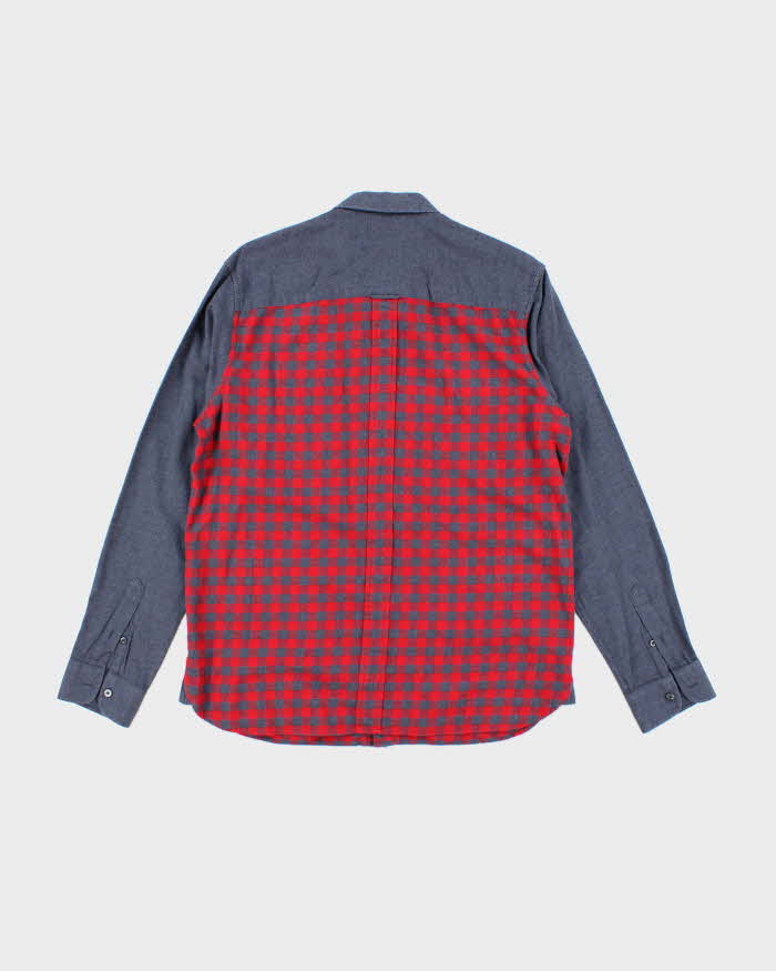 Vintage 2000's Fred Perry Patterned Long Sleeve Shirt - M