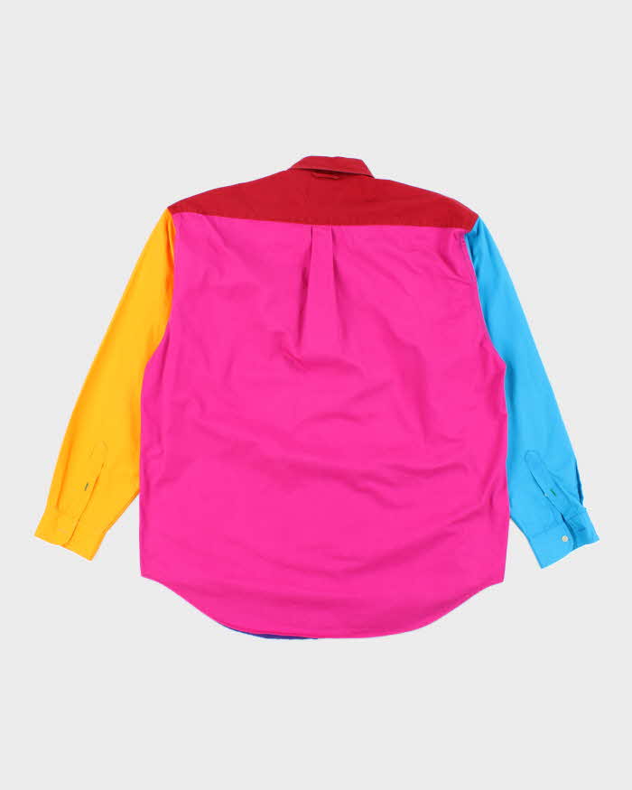 Vintage Y2K Tommy Hilfiger Multi Coloured Long-sleeved Shirt - L