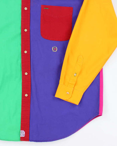 Vintage Y2K Tommy Hilfiger Multi Coloured Long-sleeved Shirt - L