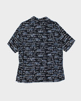 Vintage 2000's Harley Davidson All Over Print Spell Out Hawaiian Shirt - XL