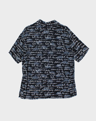 Vintage 2000's Harley Davidson All Over Print Spell Out Hawaiian Shirt - XL