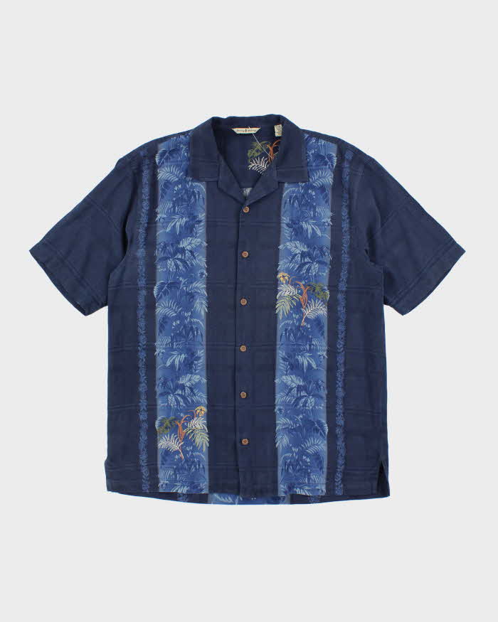 Vintage Tommy Bahama Floral Print Silk Hawaiian Shirt - XL