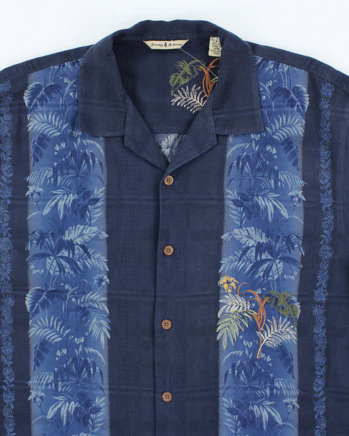 Vintage Tommy Bahama Floral Print Silk Hawaiian Shirt - XL
