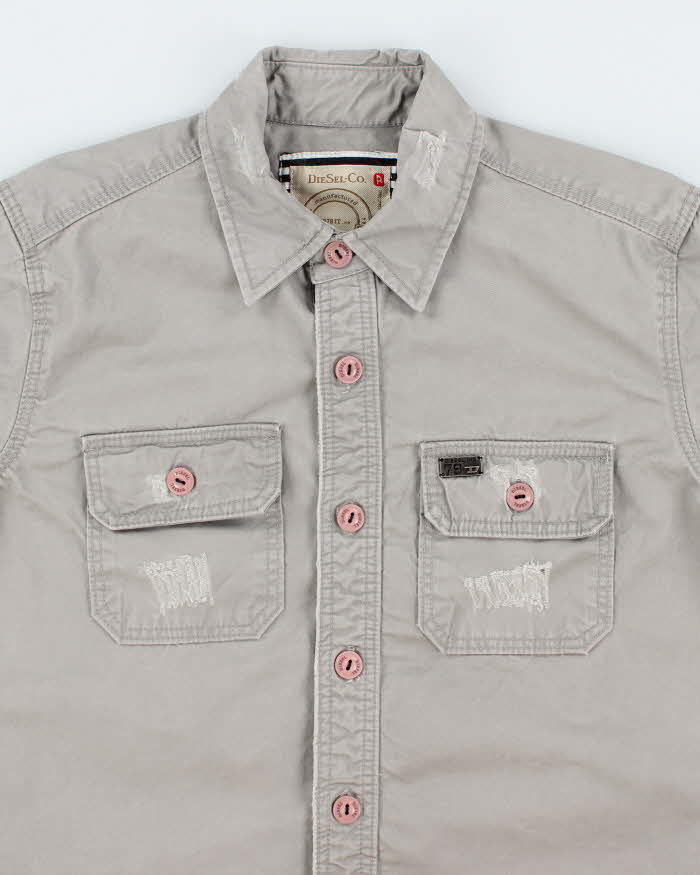 Vintage Y2k 00s Diesel Heavyweight Long Sleeve Shirt - L