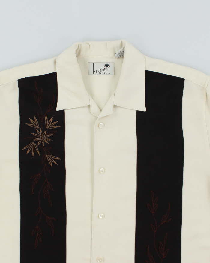 Vintage Havana Two Tone Short Sleeve Shirt - M