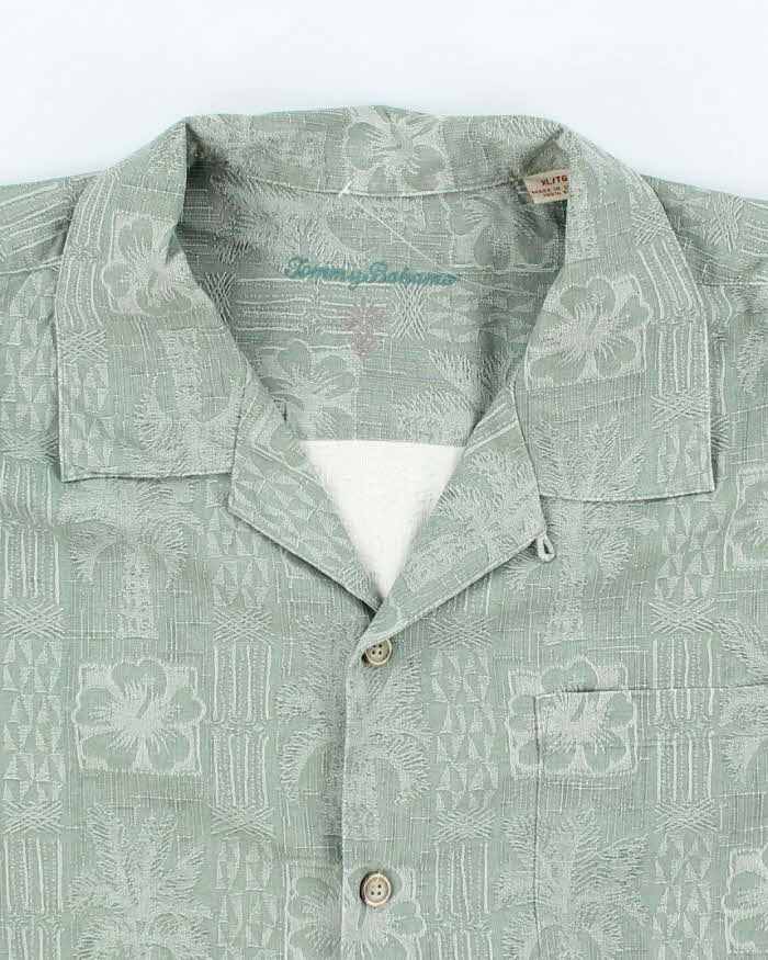 Vintage Y2K Tommy Bahama Silk Patterned Hawaiian Shirt - XL