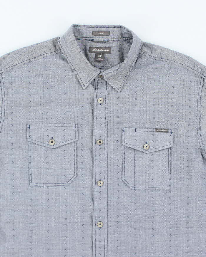 Vintage Eddie Bauer Lightweight Patterned Short Sleeve Shirt - L