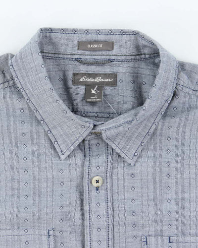 Vintage Eddie Bauer Lightweight Patterned Short Sleeve Shirt - L