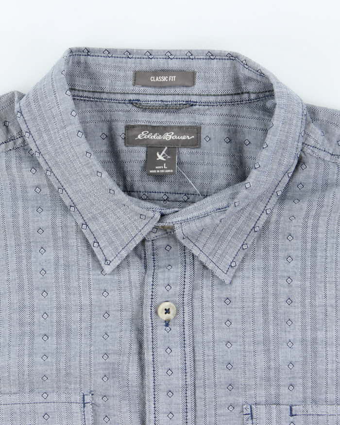 Vintage Eddie Bauer Lightweight Patterned Short Sleeve Shirt - L